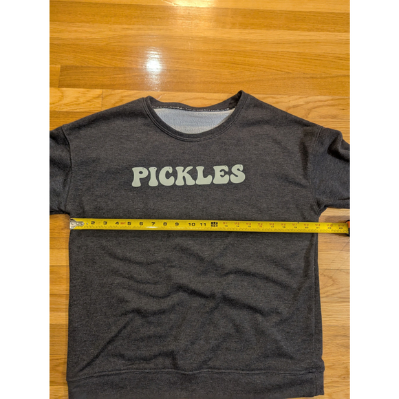 Pickles Crewneck Sweatshirt Gray Graphic Text Large - Picture 7 of 8